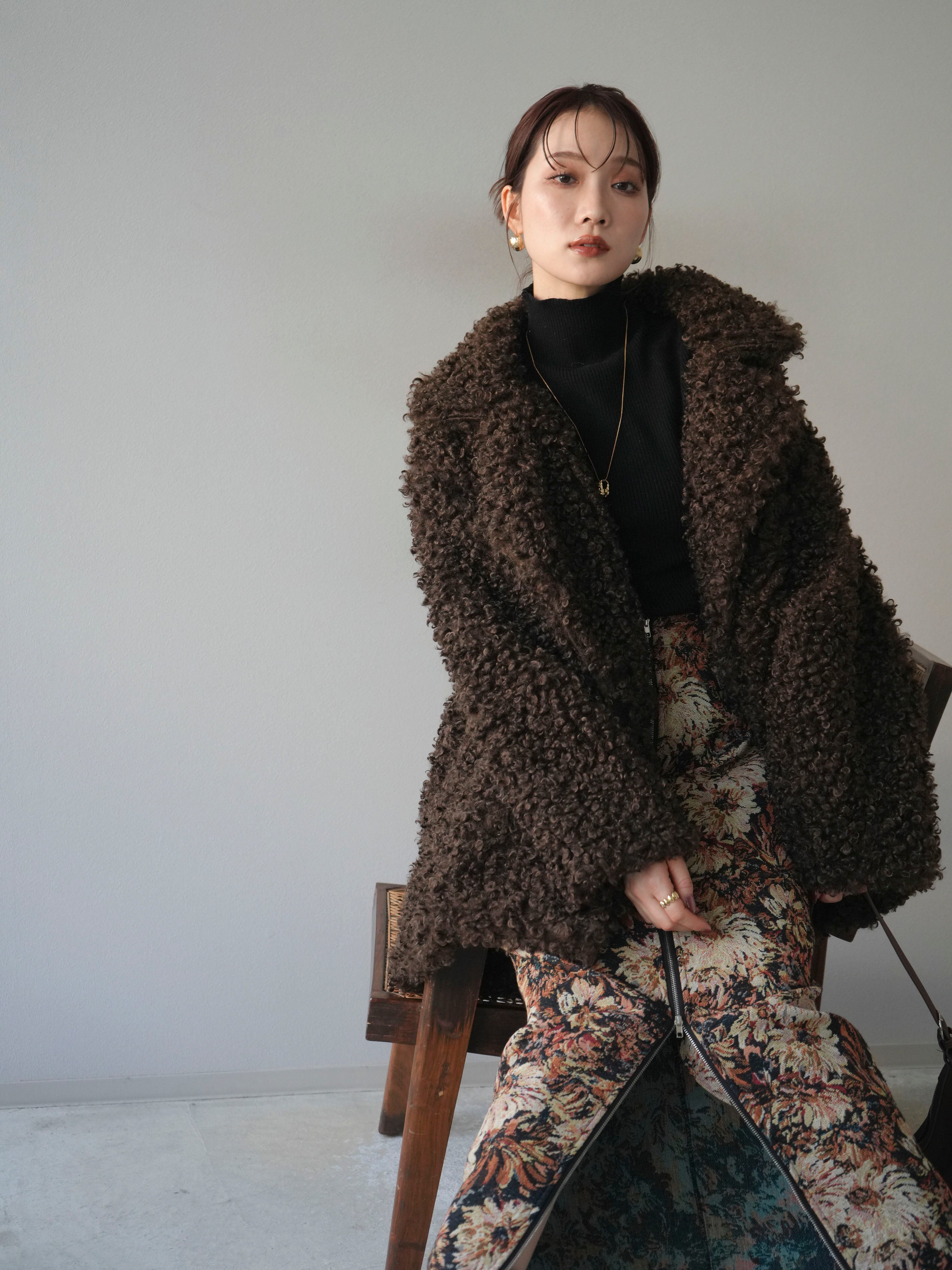 予約]プードルファーダブルミドルコート/brown – Lumier