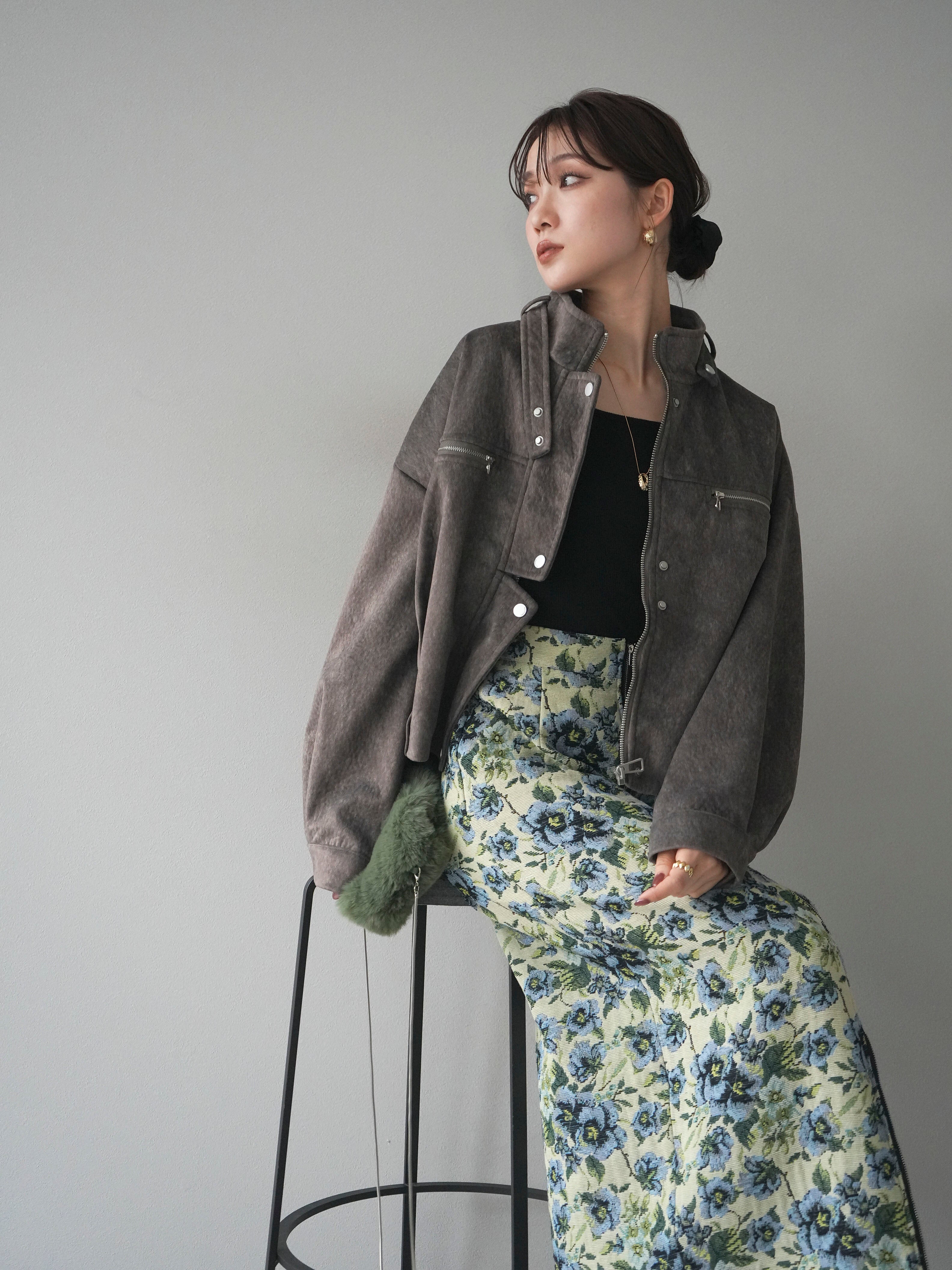 30%OFF]スエードジップデザインブルゾン/gray – Lumier