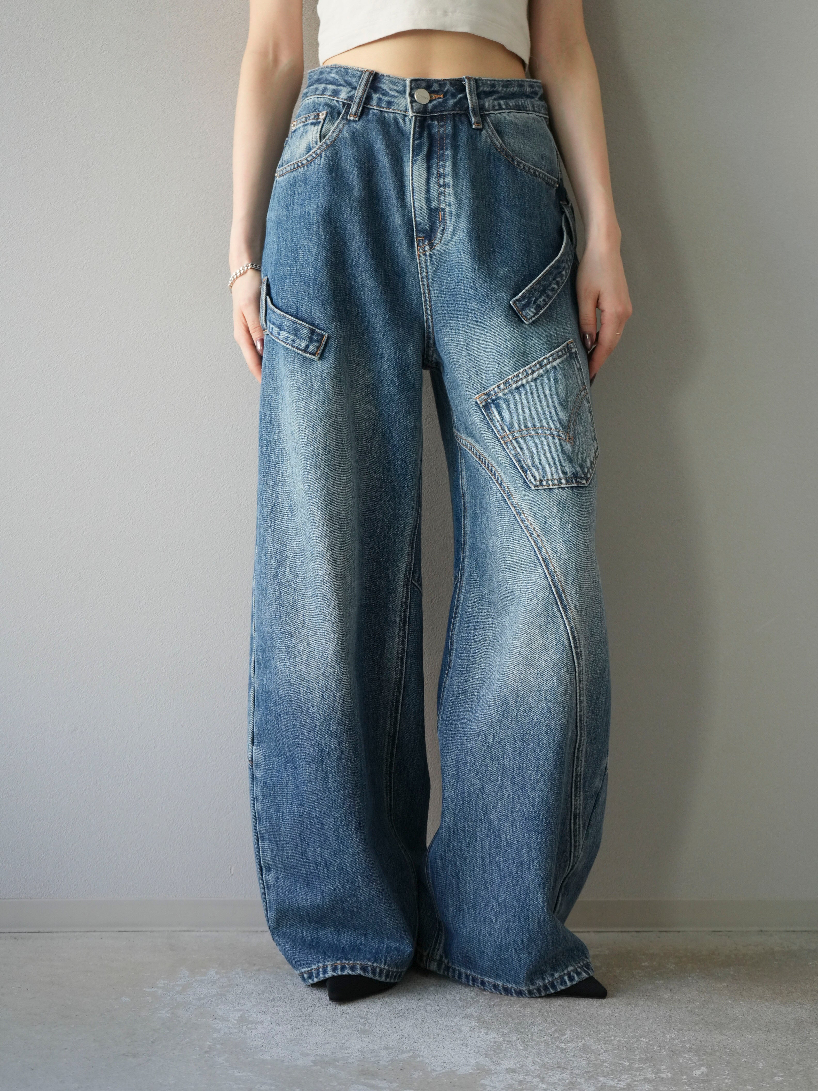 Lumier リュミエ　ペインターカーブデニムパンツ 28_7c4d3040-ea72-4994-9486-