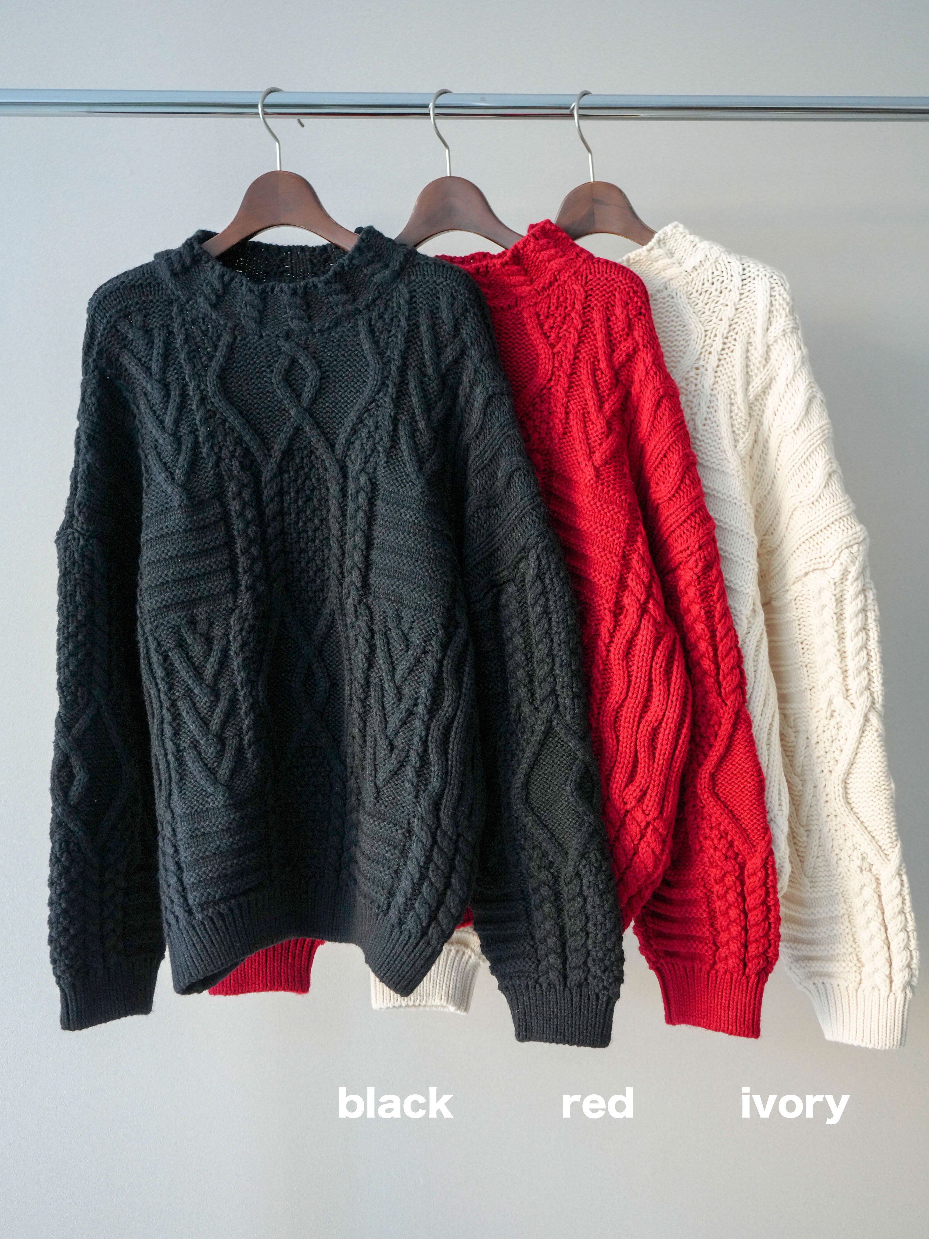 morimon　HYKE ケーブル編み ニットネックウォーマ morimon HYKE ケーブル編み ニットネックウォーマ ハイク HYKE CABLE