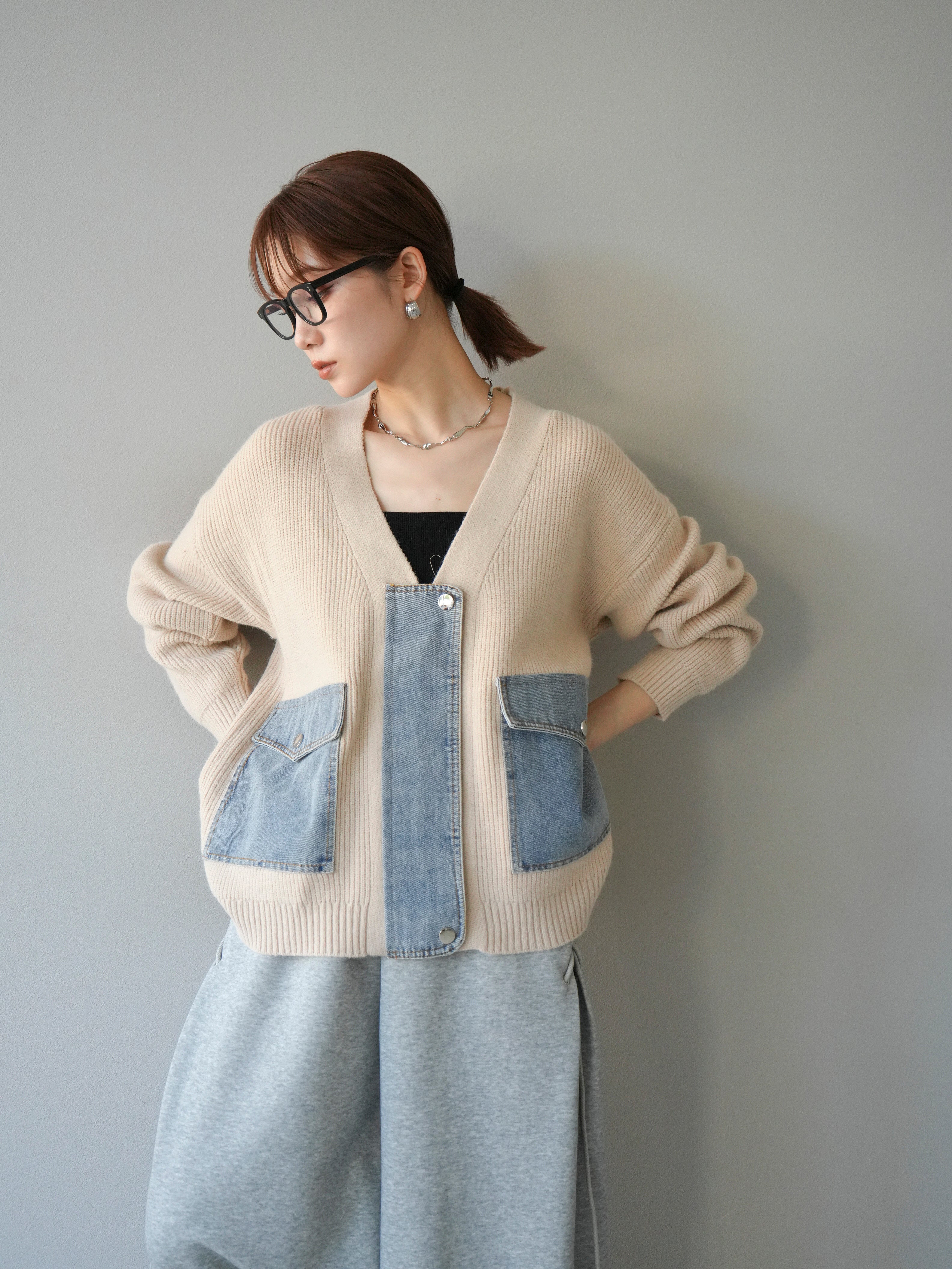 ダメージ加工デニムエルボーパッチニットカーディガン Maison Margiela（メゾンマルジェラ） Maison Margiela1 10 メゾン