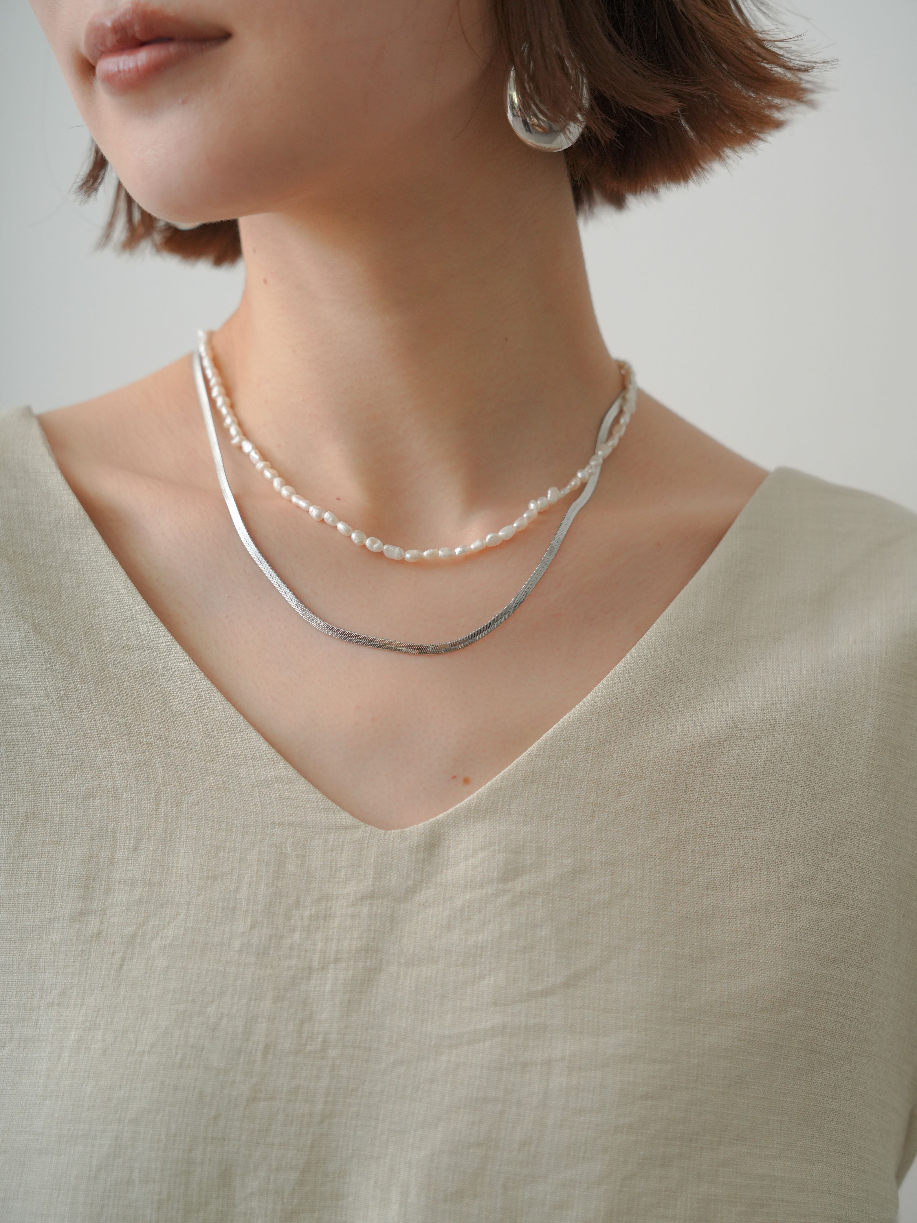予約]パールレイヤードモチーフネックレス/gold – Lumier