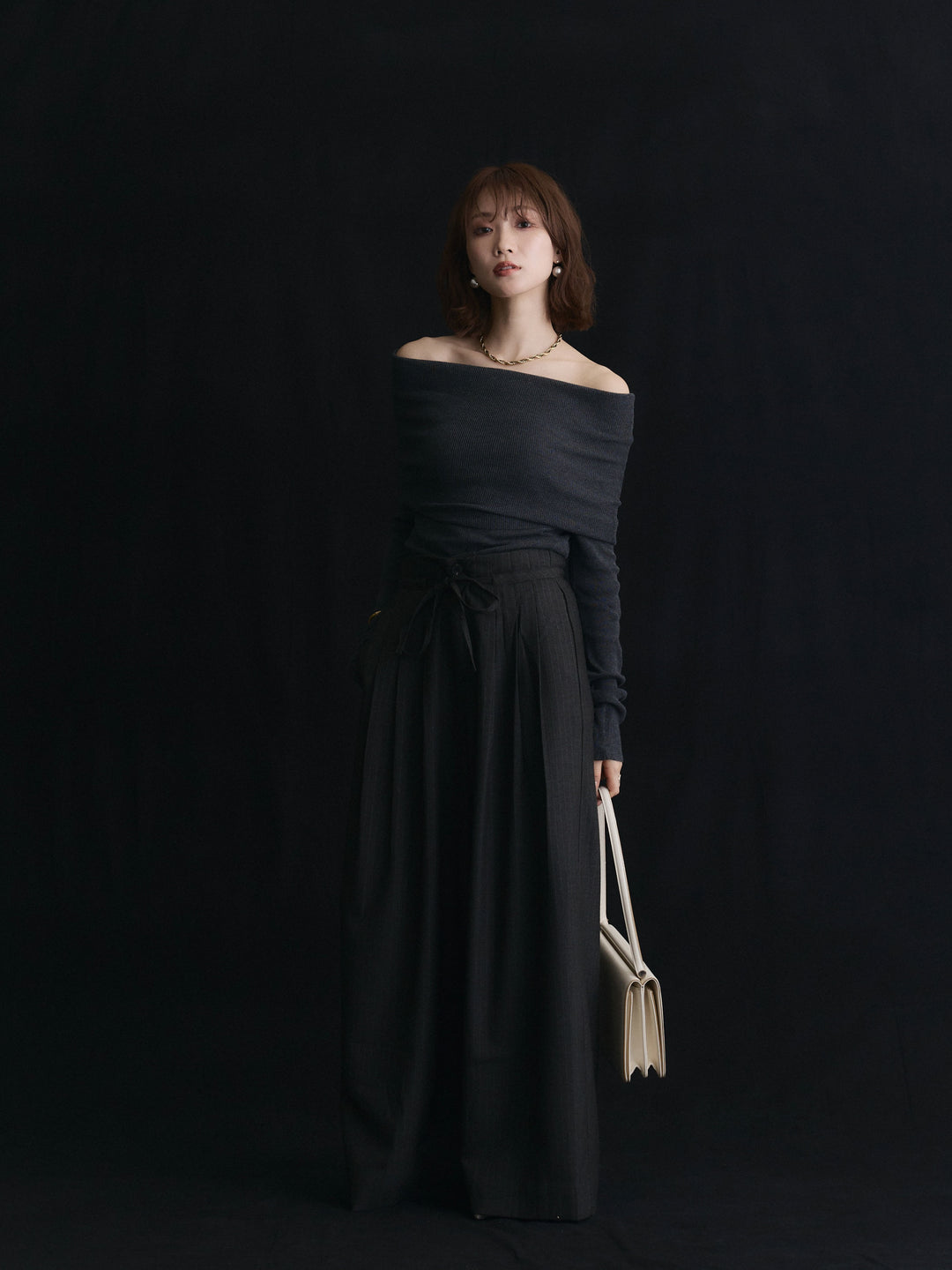 【Allure】[SET]オフショルニットトップス+オフショルニットトップス(2set)