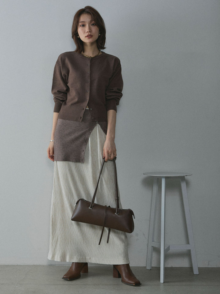 【Allure】[SET]2WAYビスチェアンサンブルカーディガン+プリーツベロアタイトスカート(2set)