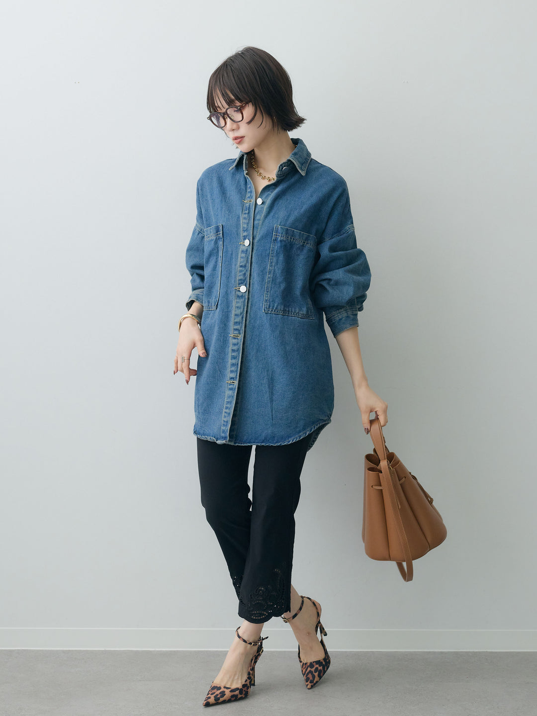 [予約]ビッグポケットデニムオーバーシャツ/denimblue