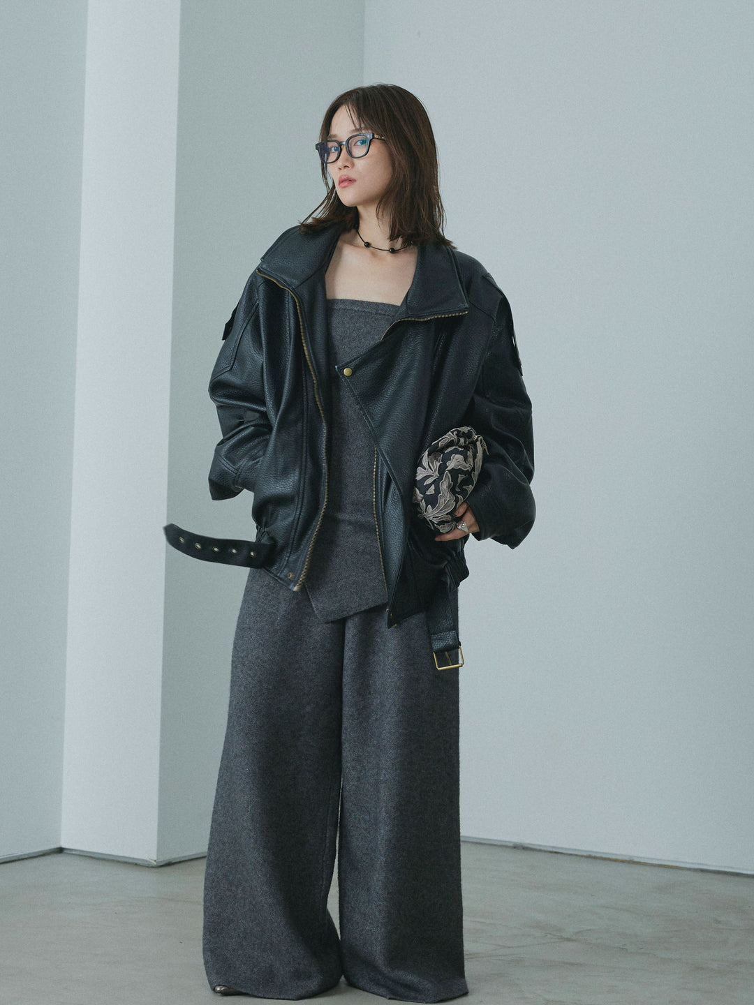 【Allure】[SET]ニットベアトップ＆ワイドパンツSET UP+ニットベアトップ＆ワイドパンツSET UP(2set)