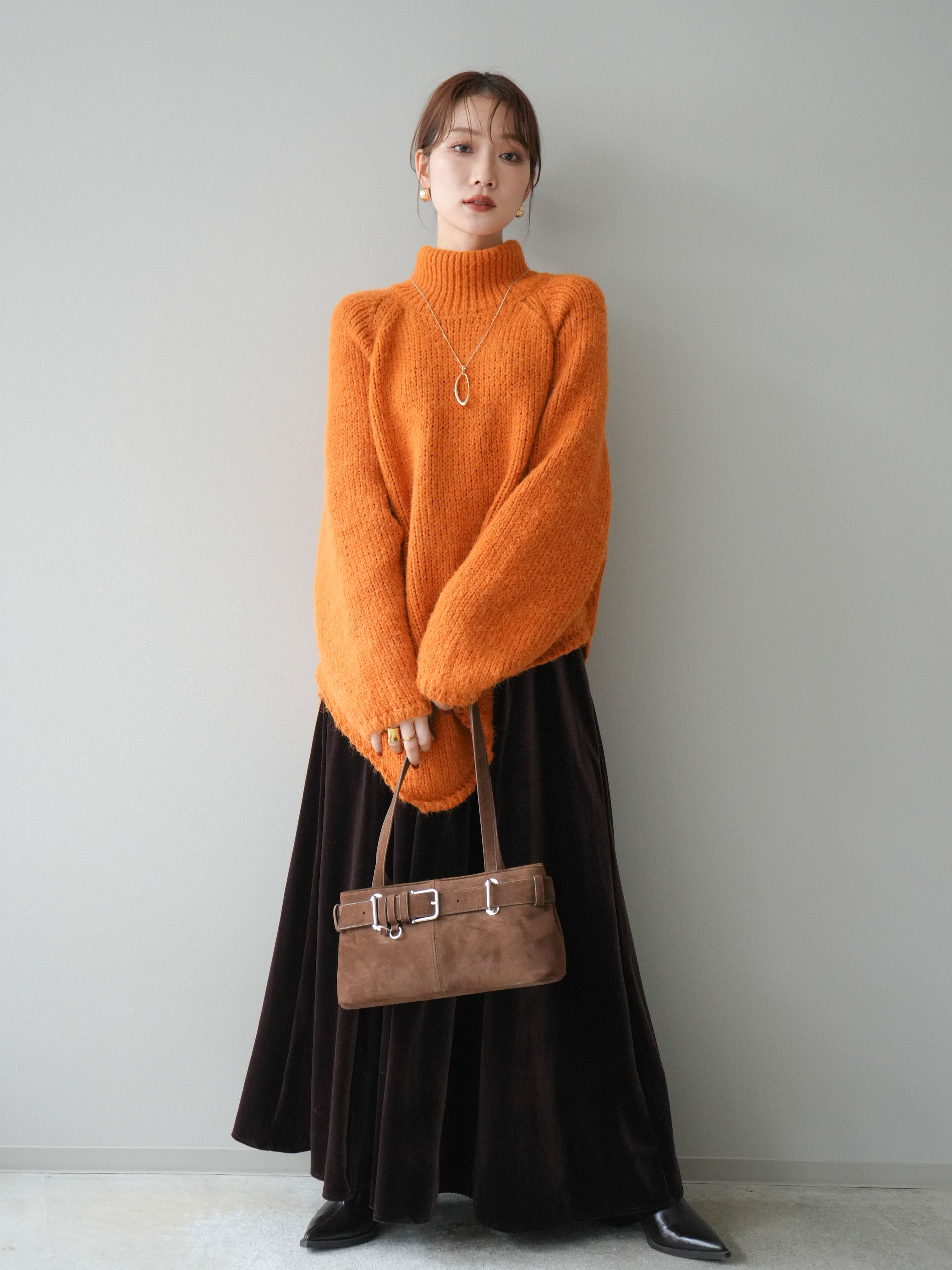 予約]ベロアフレアスカート/brown – Lumier