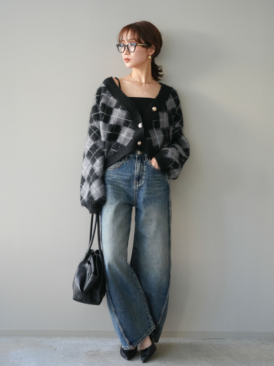 [予約]サイド切替カーブデニムパンツ/blue