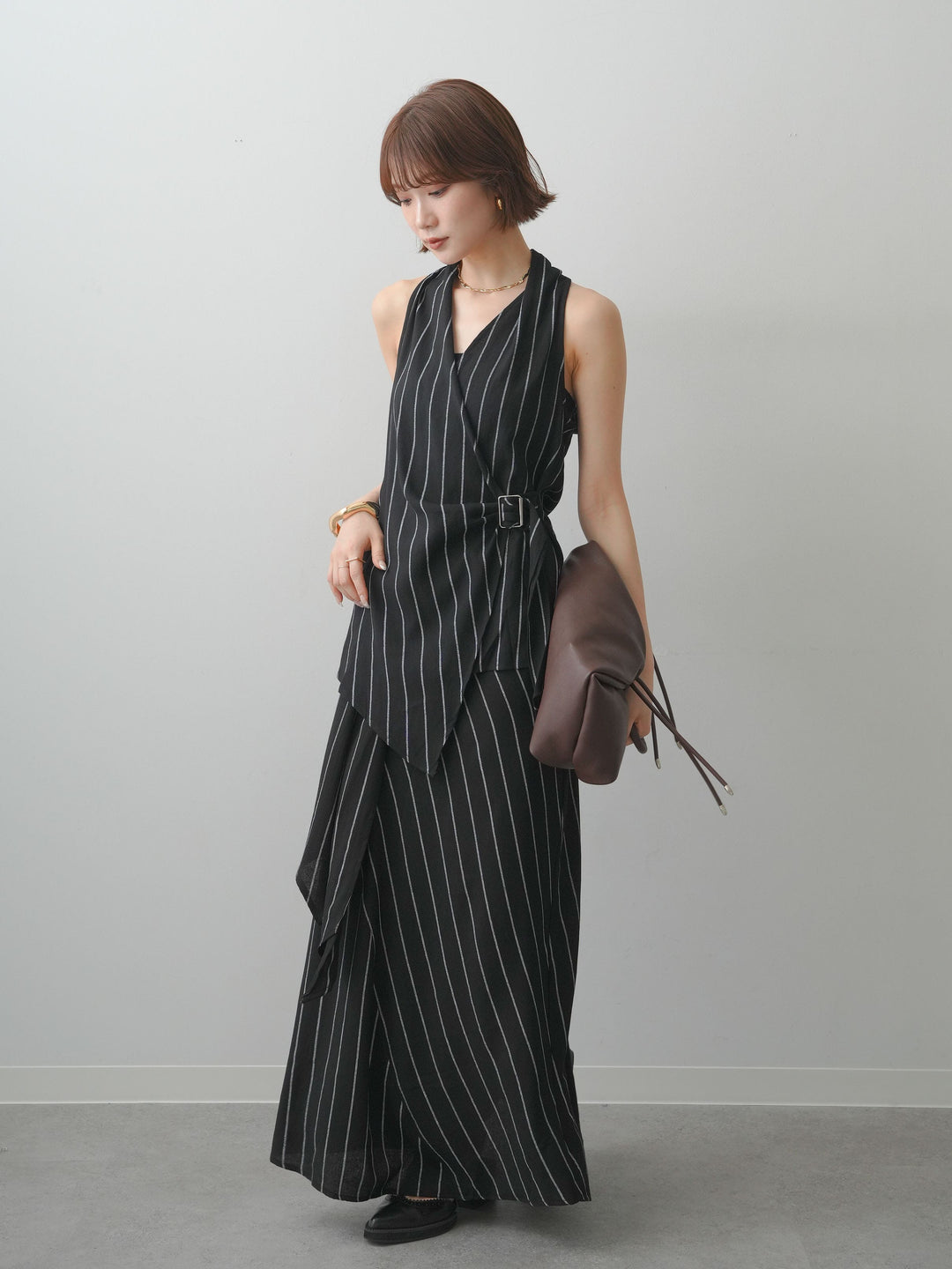 [SET]ストライプカシュクールジレ+ストライプカシュクールジレ(2set)
