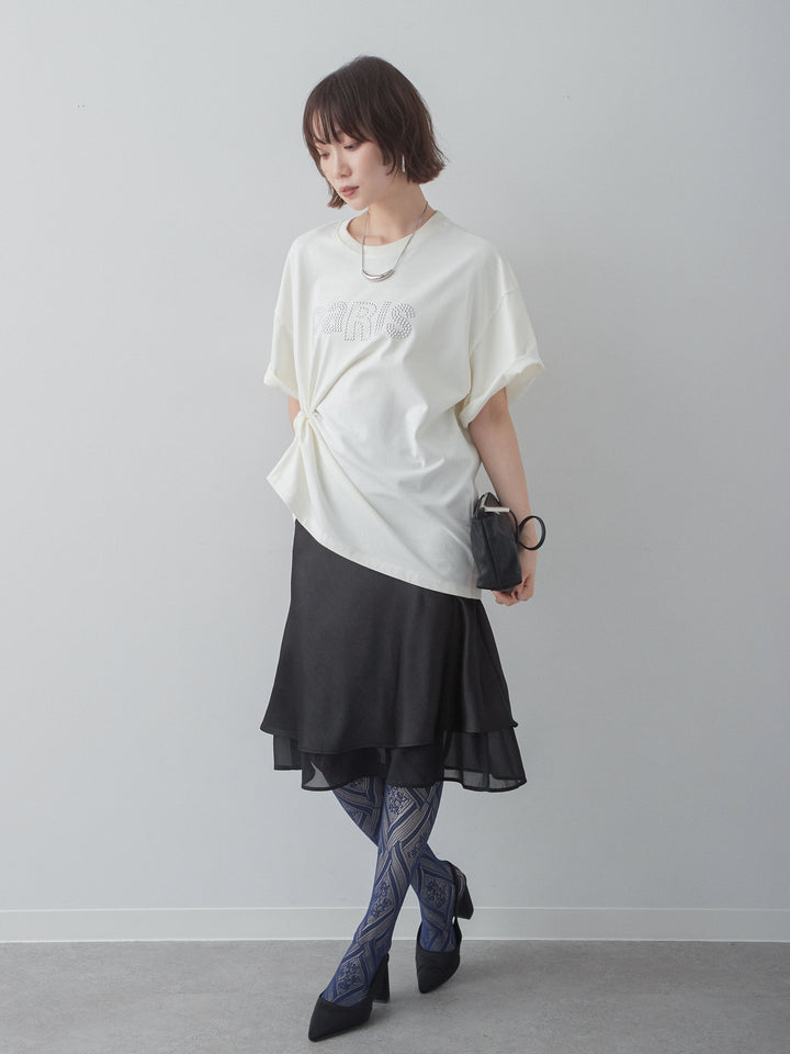 [予約]スタッズロゴTEE/ivory