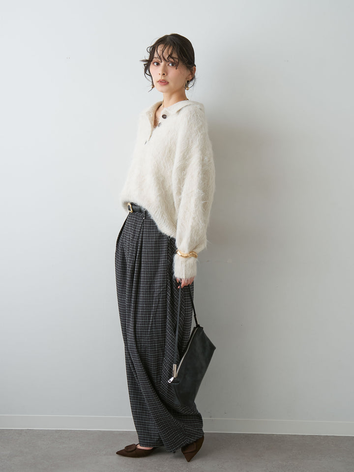 [SET]ヘンリーシャギーニットトップス+ヘンリーシャギーニットトップス(2set)