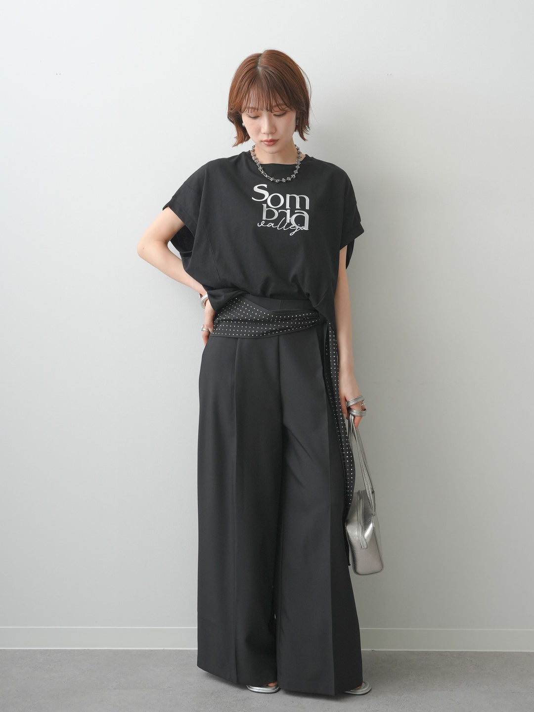 [予約]立体ロゴエンボスTEE /black