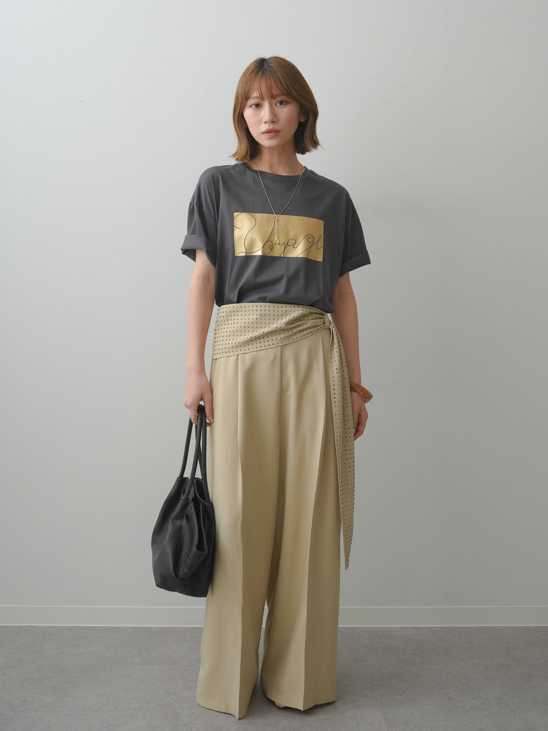 [SET]箔プリントボックスTEE+選べるアクセセット(2set)