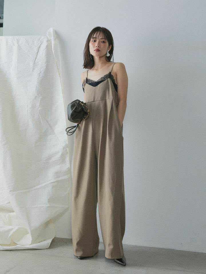 [予約]レースキャミオールインワン/beige
