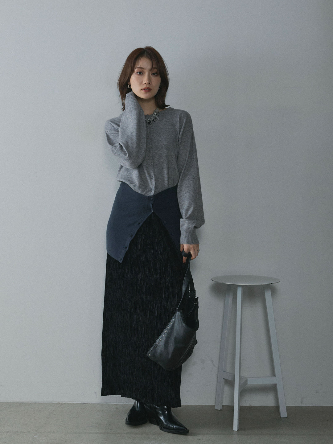 【Allure】[SET]2WAYビスチェアンサンブルカーディガン+2WAYビスチェアンサンブルカーディガン(2set)