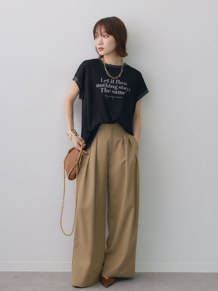 [SET]シアースラブバイカラーフレンチTEE+シアースラブバイカラーフレンチTEE(2set)