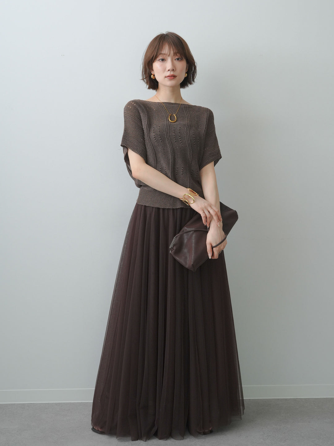 [SET]アイレットサマーニットトップス+アイレットサマーニットトップス(2set)