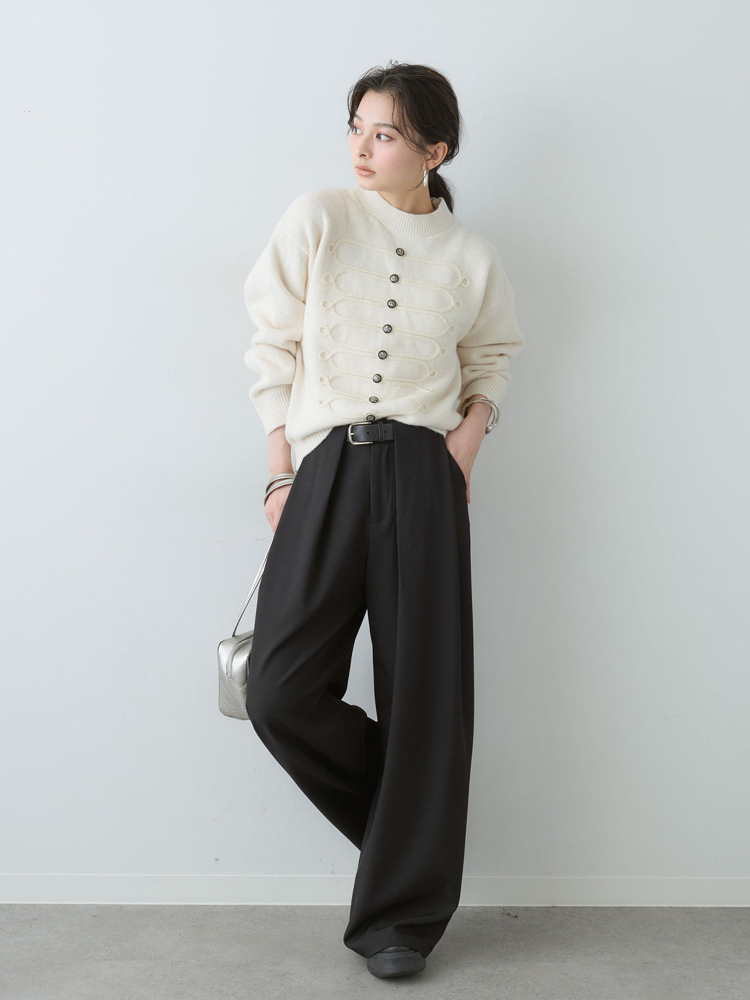 [SET]ナポレオンニットプルオーバー+選べるアクセセット(2set)