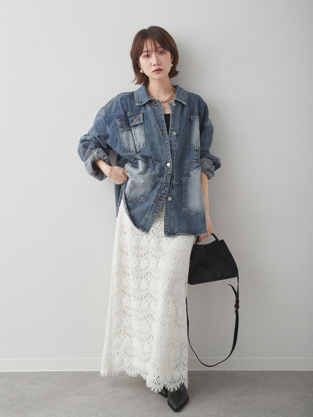 【預購】復刻版超大牛仔襯衫/藍色