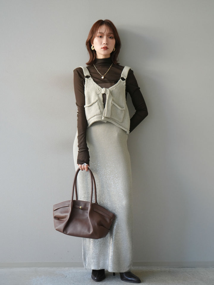 [予約]ニットビスチェ/lightgray