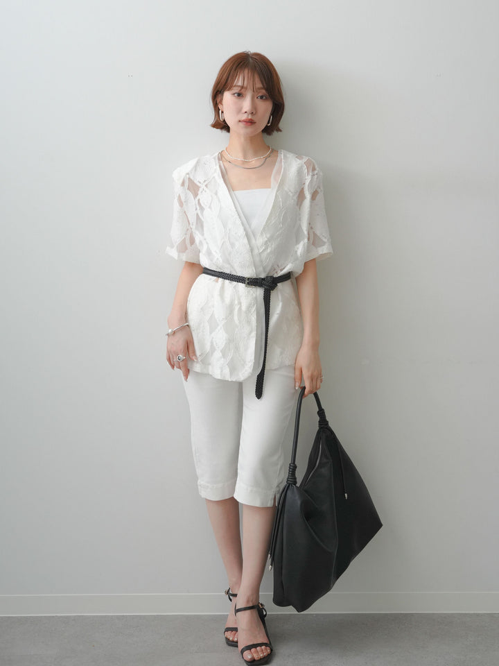 [予約]シアージャガードショルダーパッドハーフジャケット/offwhite