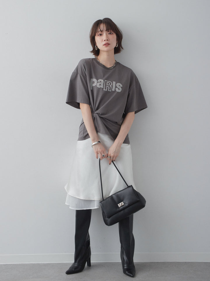 [予約]スタッズロゴTEE/gray