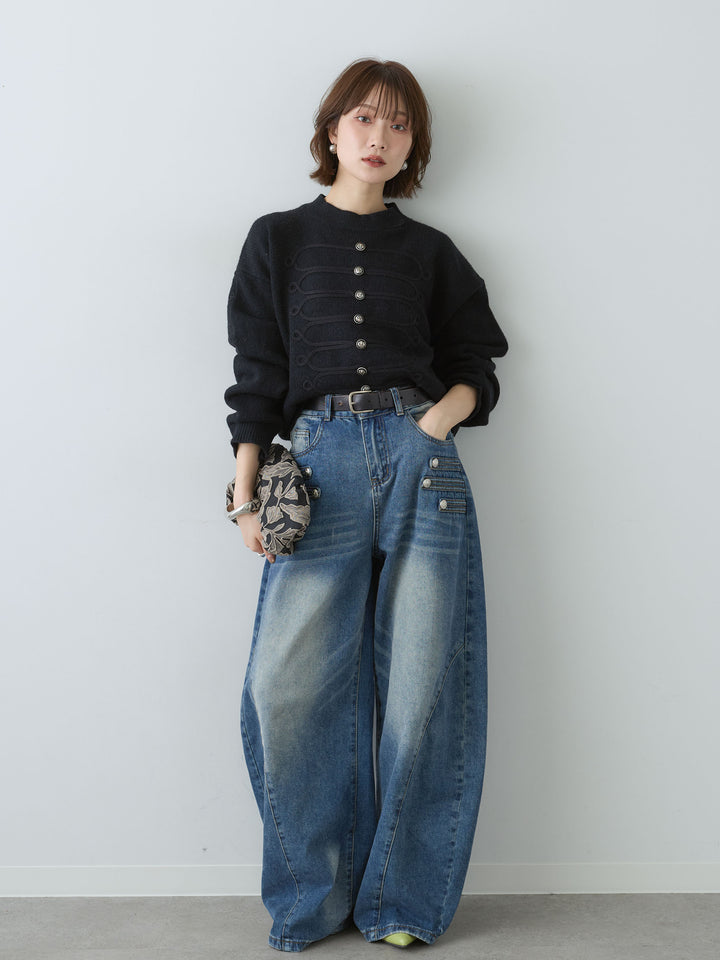 [SET]ナポレオンニットプルオーバー+選べるアクセセット(2set)