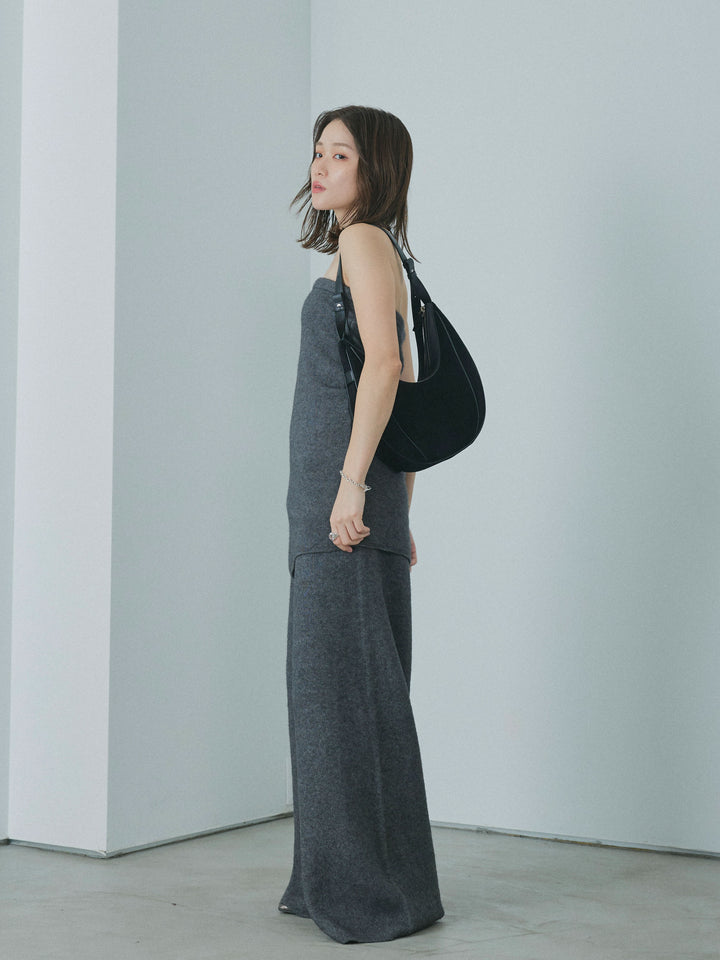 【Allure】[SET]ニットベアトップ＆ワイドパンツSET UP