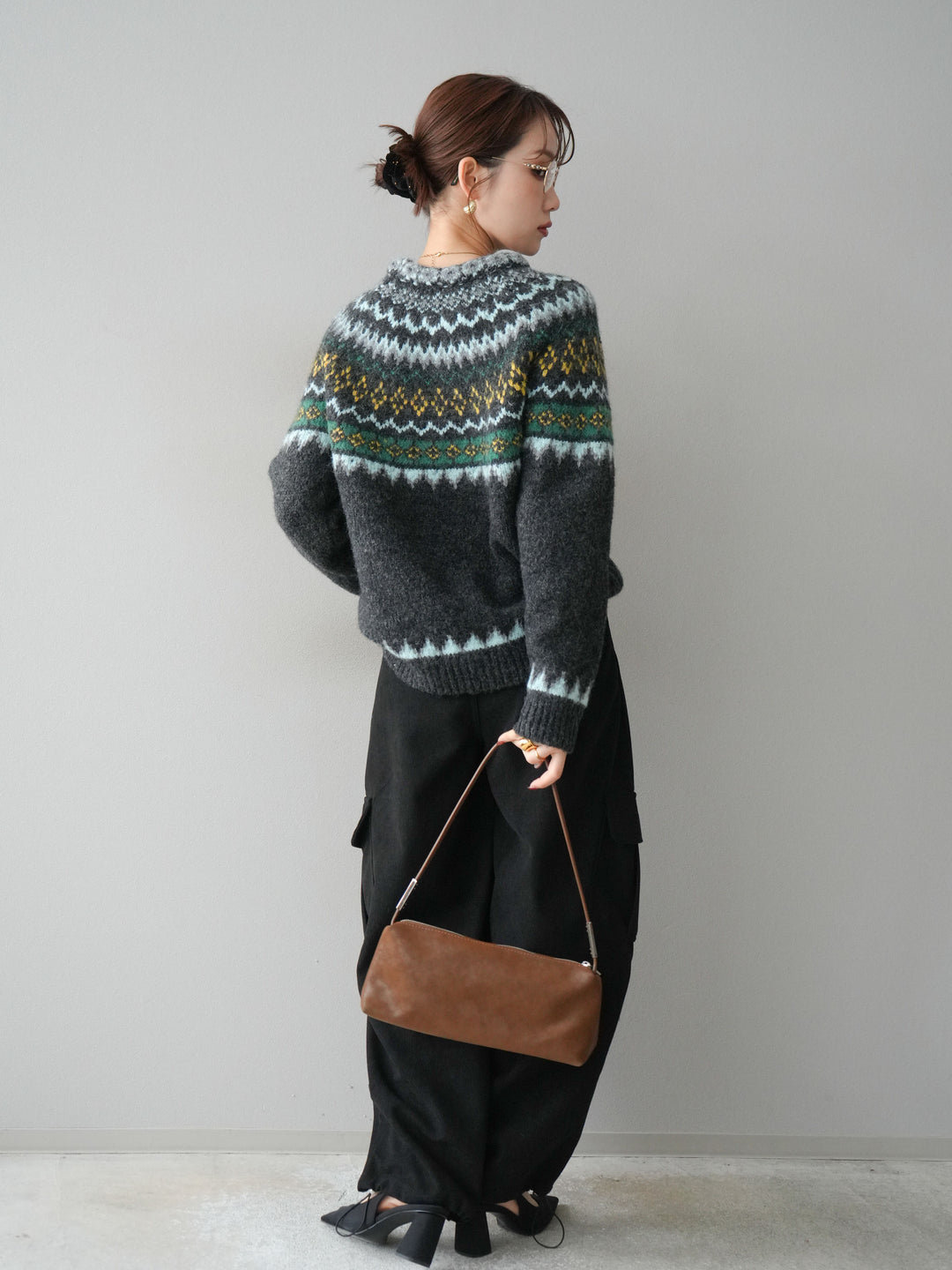 [予約]ベルト付コーデュロイカーゴパンツ/black