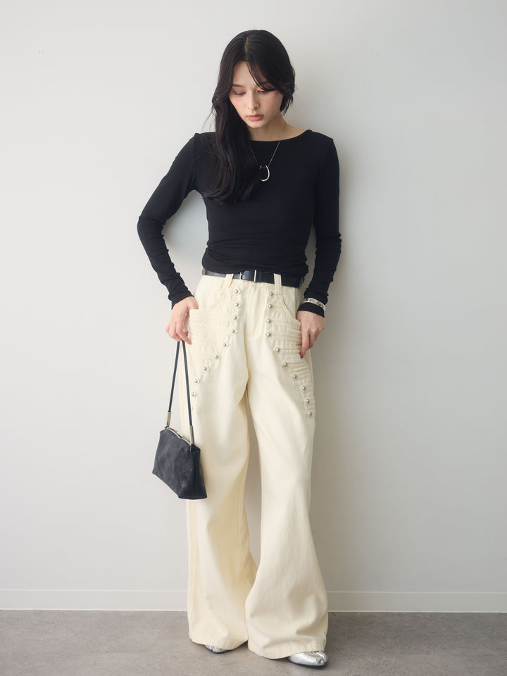 [予約]バックレーストップス/black