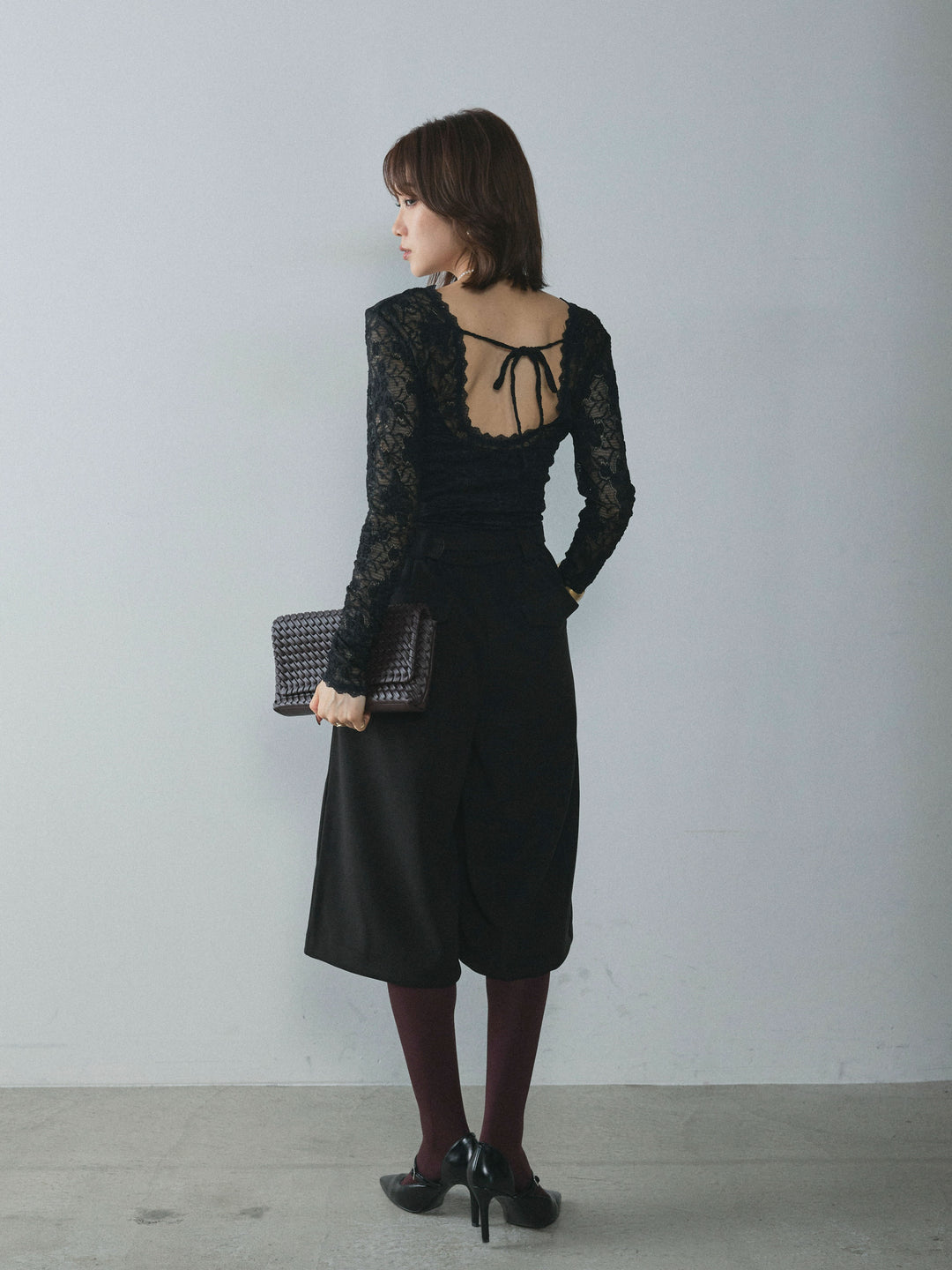 【Allure】[SET]バックオープンレーストップス+バックオープンレーストップス(2set)