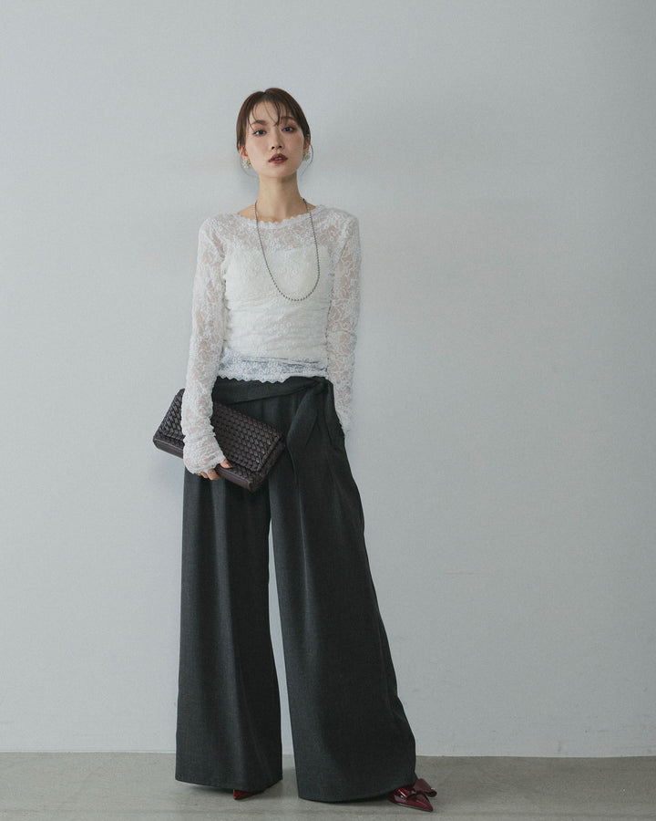 【Allure】[SET]バックオープンレーストップス+バックオープンレーストップス(2set)