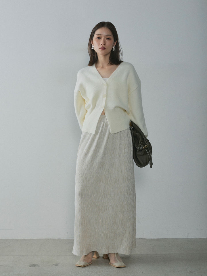 【Allure】[SET]アルパカタッチVネックカーディガン+アルパカタッチVネックカーディガン(2set)