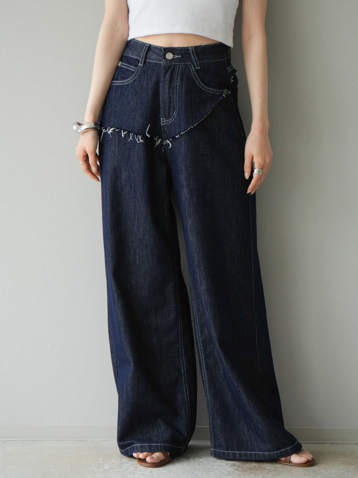 【預購】提臀牛仔褲/深藍色