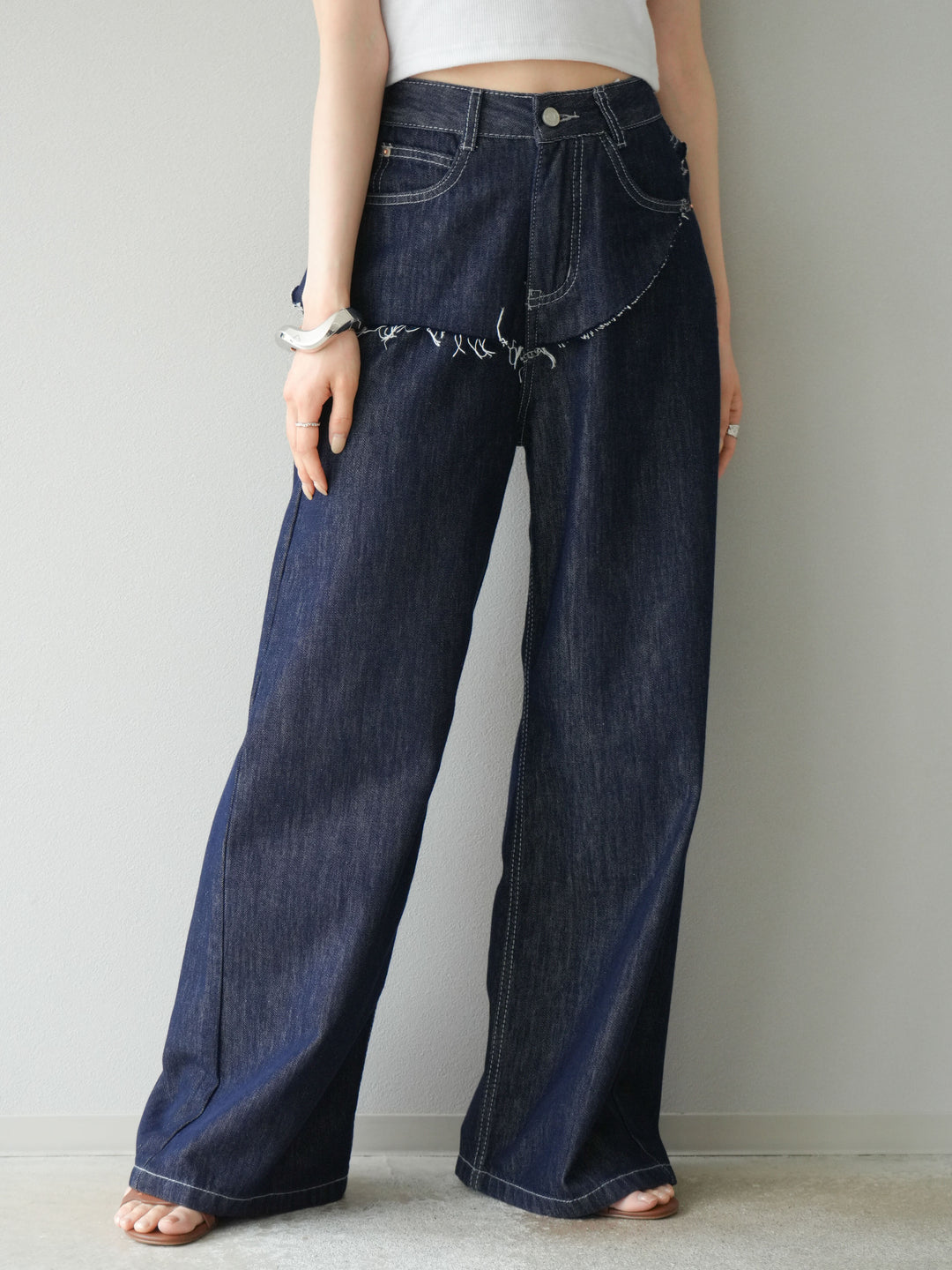 【預購】提臀牛仔褲/深藍色