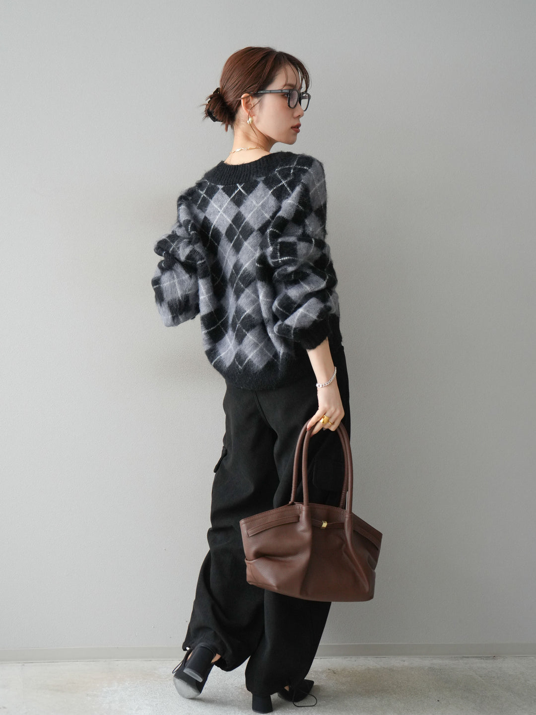 [予約]ベルト付コーデュロイカーゴパンツ/black