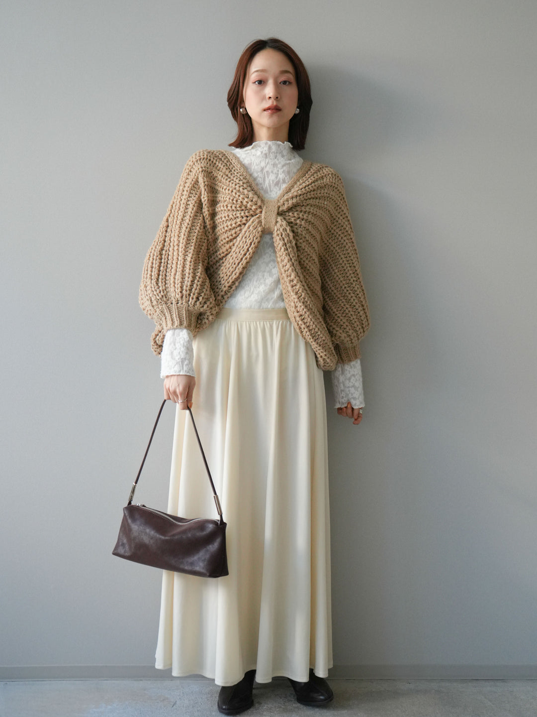 [予約]ベロアフレアスカート/off