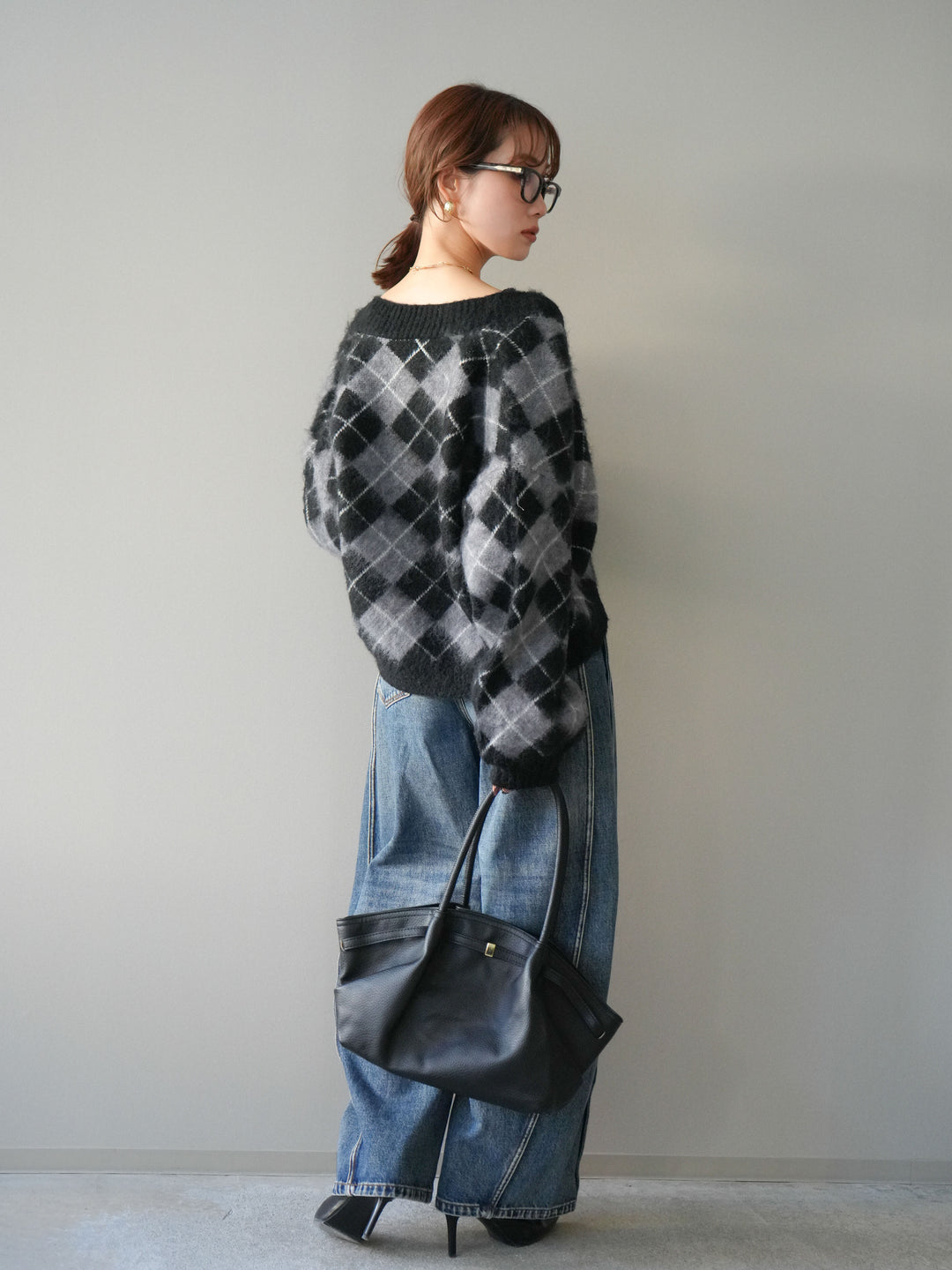 [予約]サイド切替カーブデニムパンツ/blue