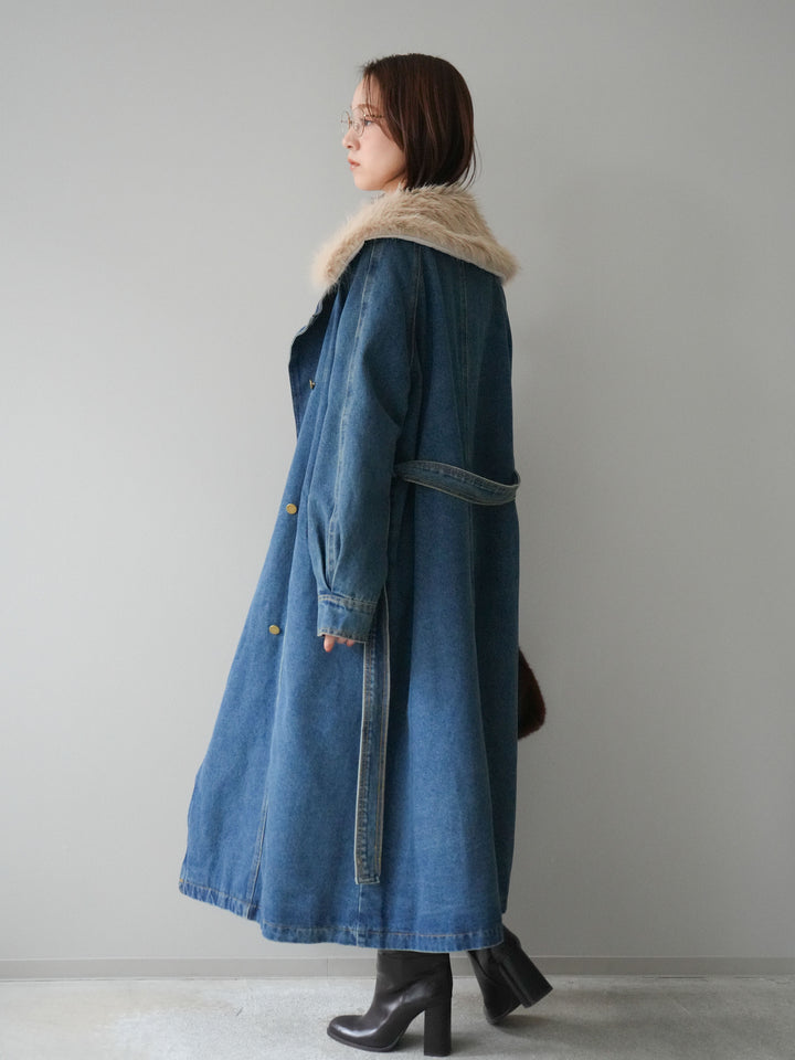 [予約]ベルト付インパンコーデュロイタックフレアスカート/brown