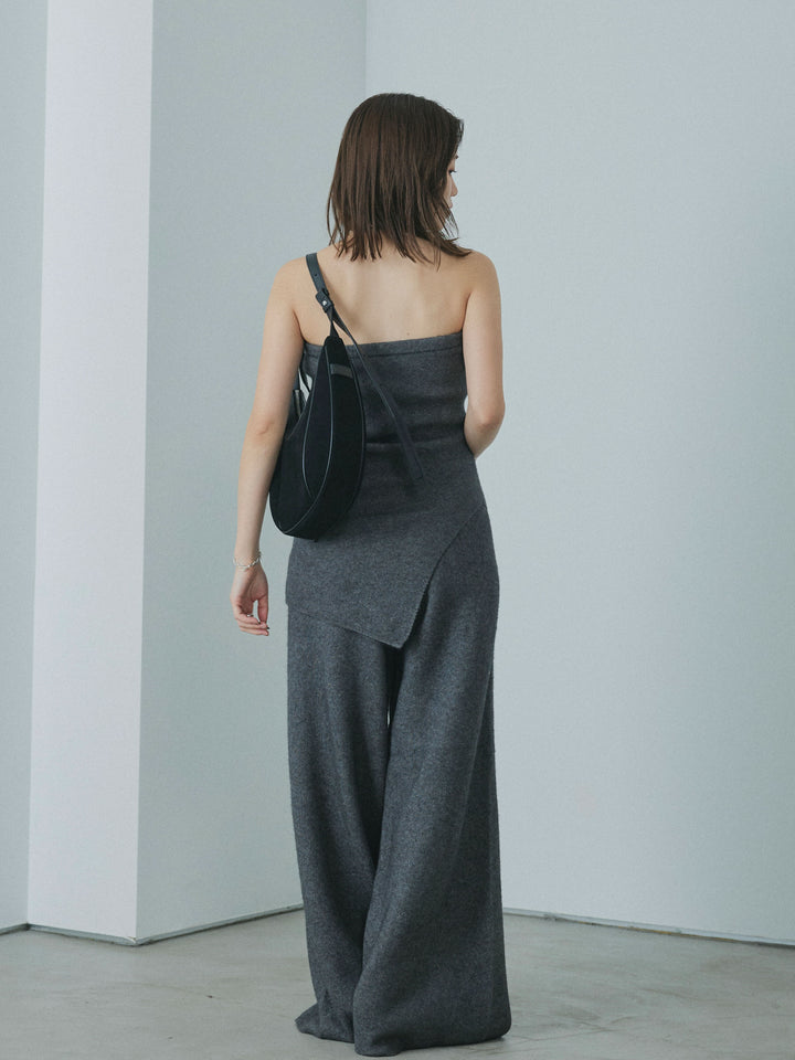 【Allure】[SET]ニットベアトップ＆ワイドパンツSET UP