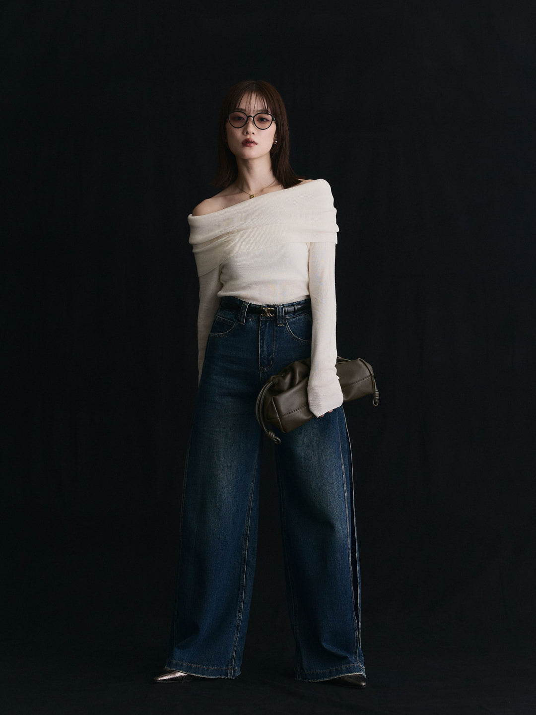 【Allure】[SET]オフショルニットトップス+オフショルニットトップス(2set)