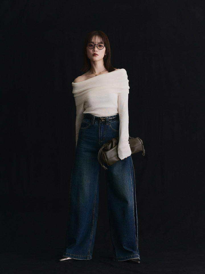 【Allure】[SET]オフショルニットトップス+オフショルニットトップス(2set)