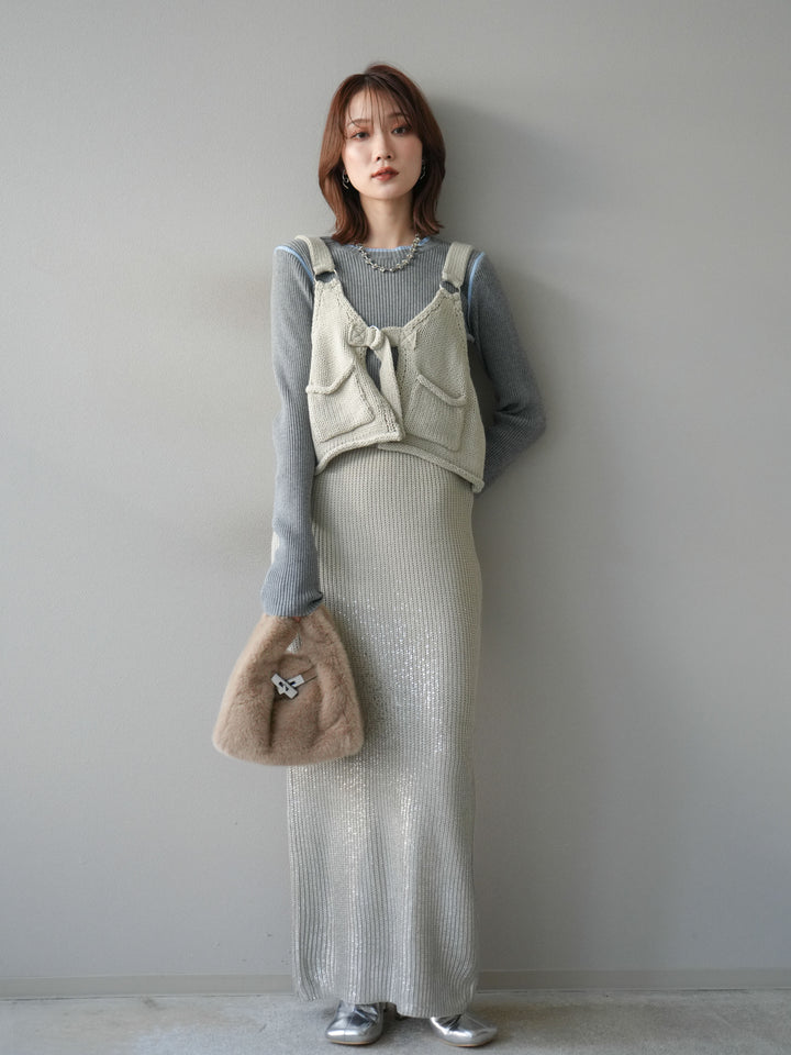 [予約]ニットビスチェ/lightgray