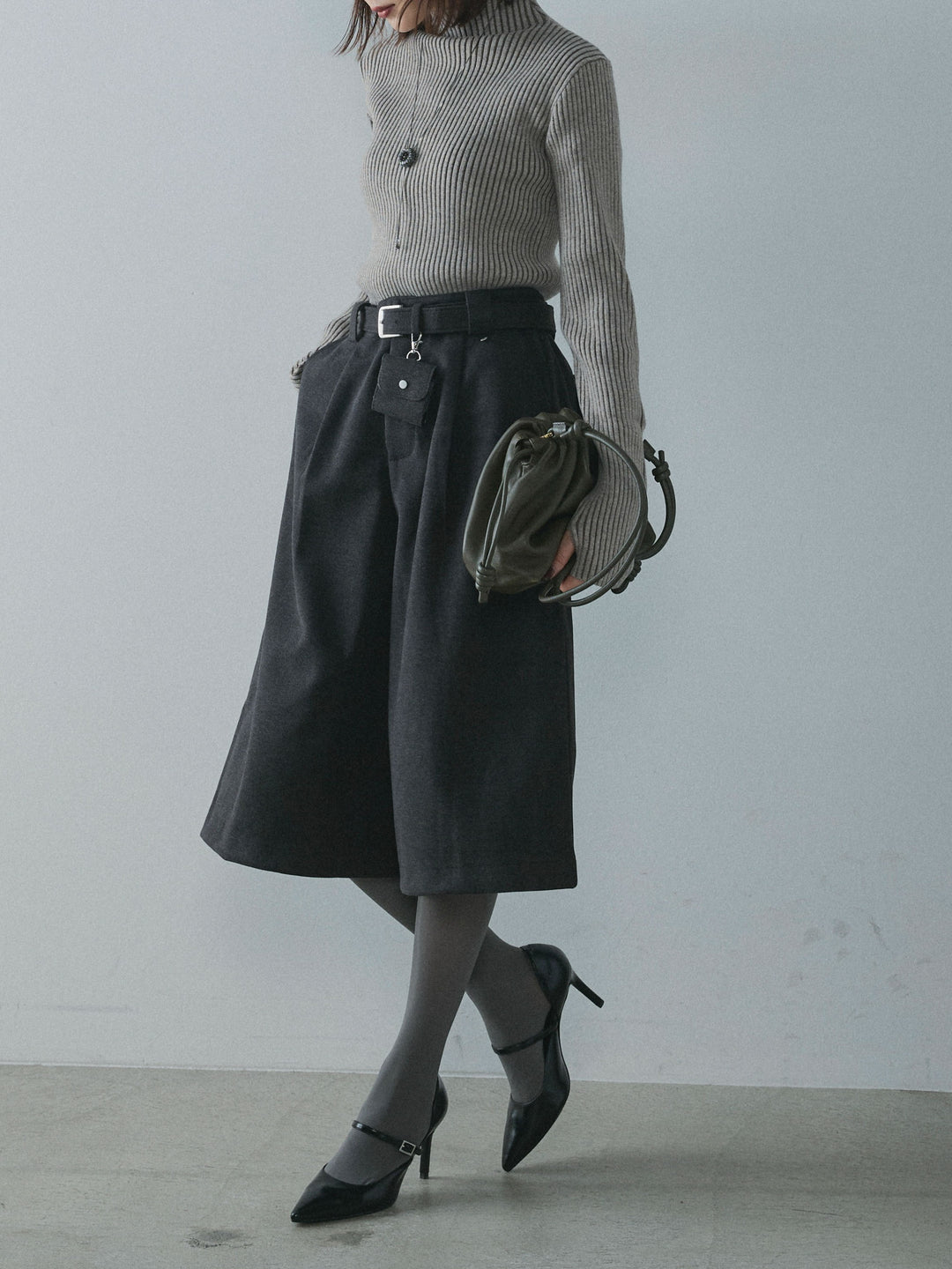 【Allure】[SET]プレーティングハイネックプルオーバー+プレーティングハイネックプルオーバー(2set)