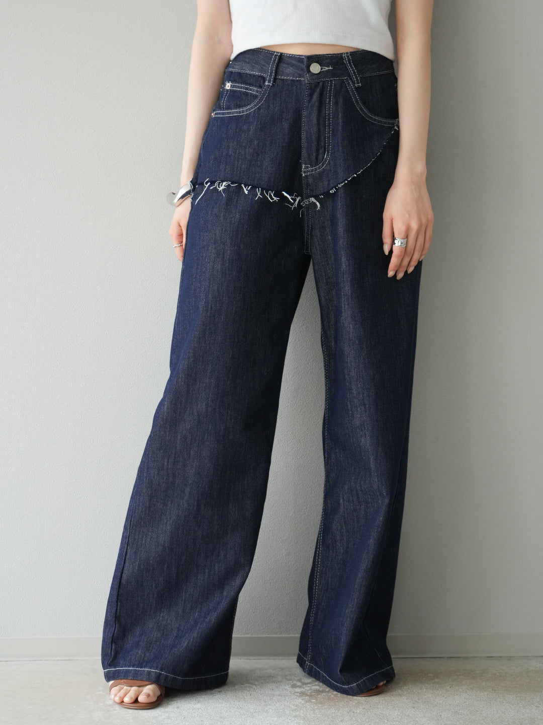 【預購】提臀牛仔褲/深藍色