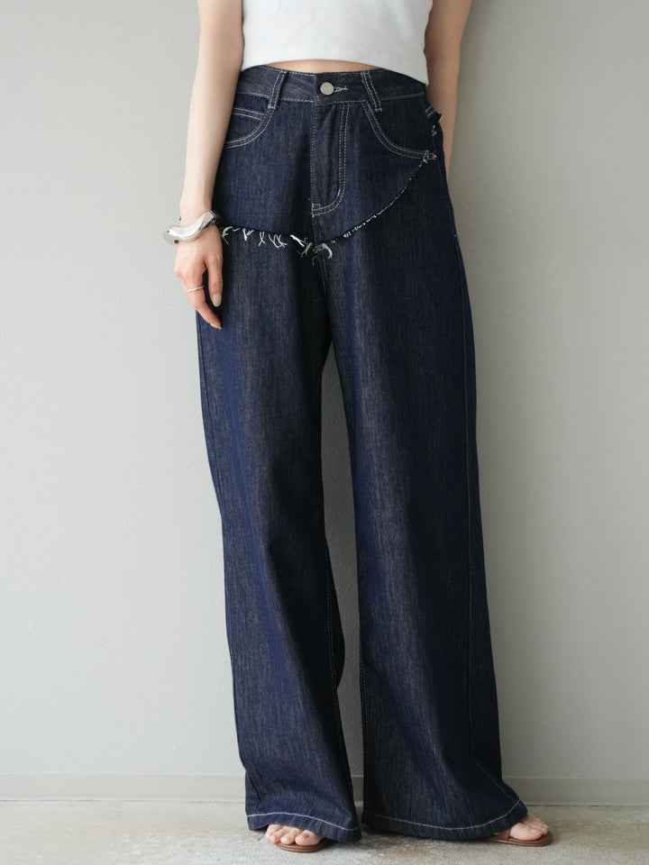 【預購】提臀牛仔褲/深藍色