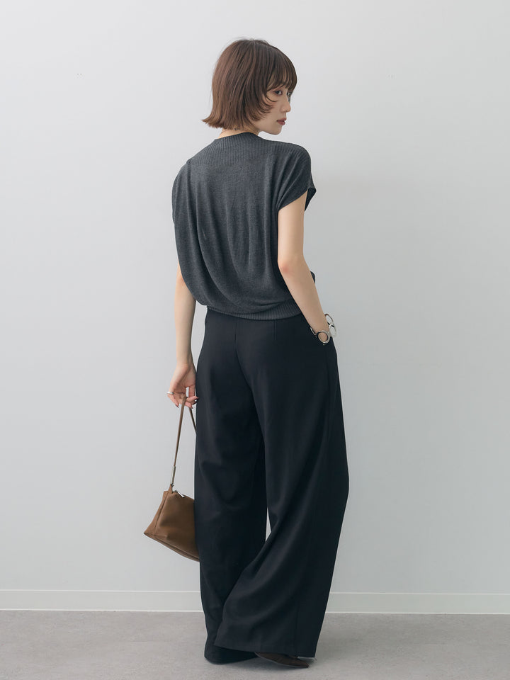 [SET]ベルトデザインツータックドレープワイドパンツ+ベルトデザインツータックドレープワイドパンツ(2set)