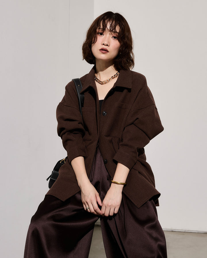 [予約]起毛ツイルカバーオール/brown