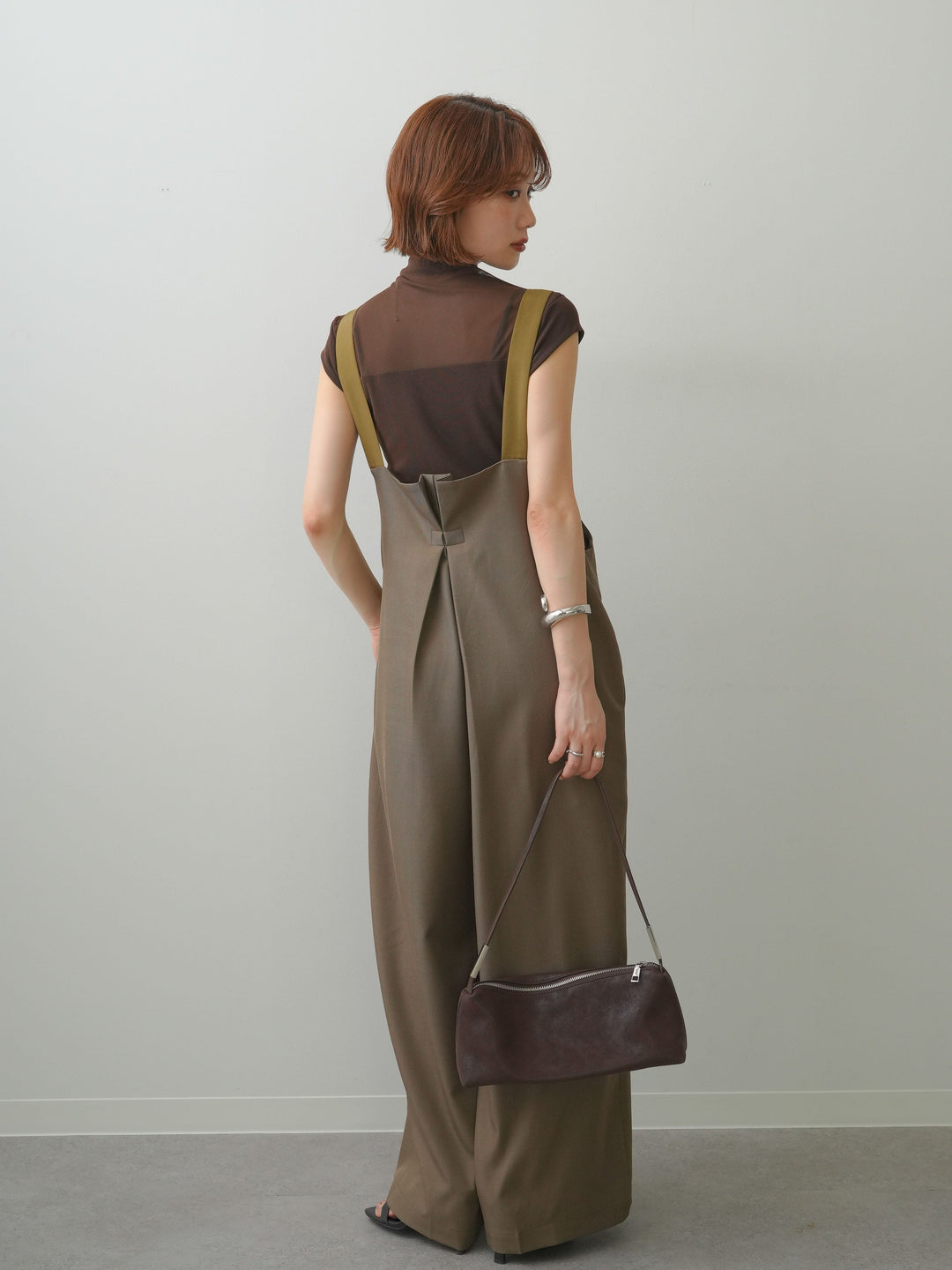 [SET]前後2wayドレープワイドオールインワン+選べるアクセセット(2set)