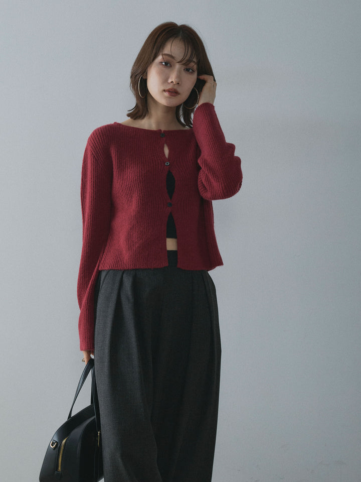 【Allure】[SET]デザインショートニットカーディガン+デザインショートニットカーディガン(2set)